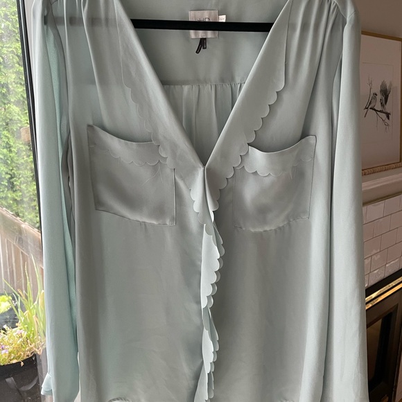 Mint HD in Paris (Anthropologie) scalloped edge blouse - Picture 3 of 4